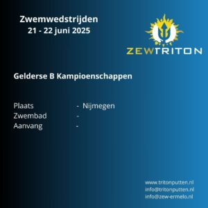 Zwemwedstrijd Gelderse B Kampioenschap - Nijmegen